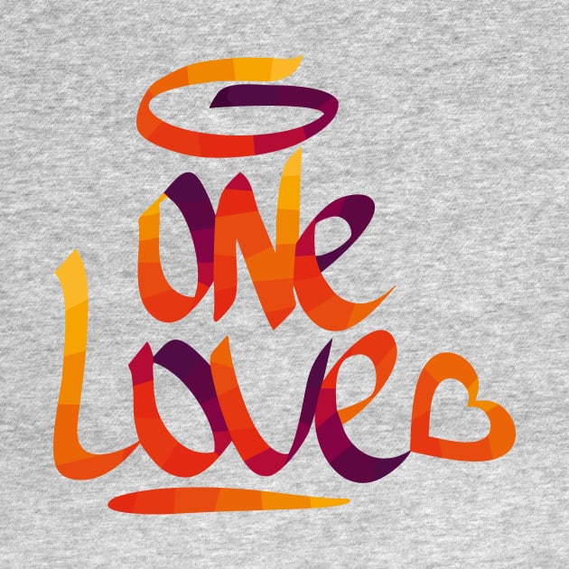 One love colorful font by Razym